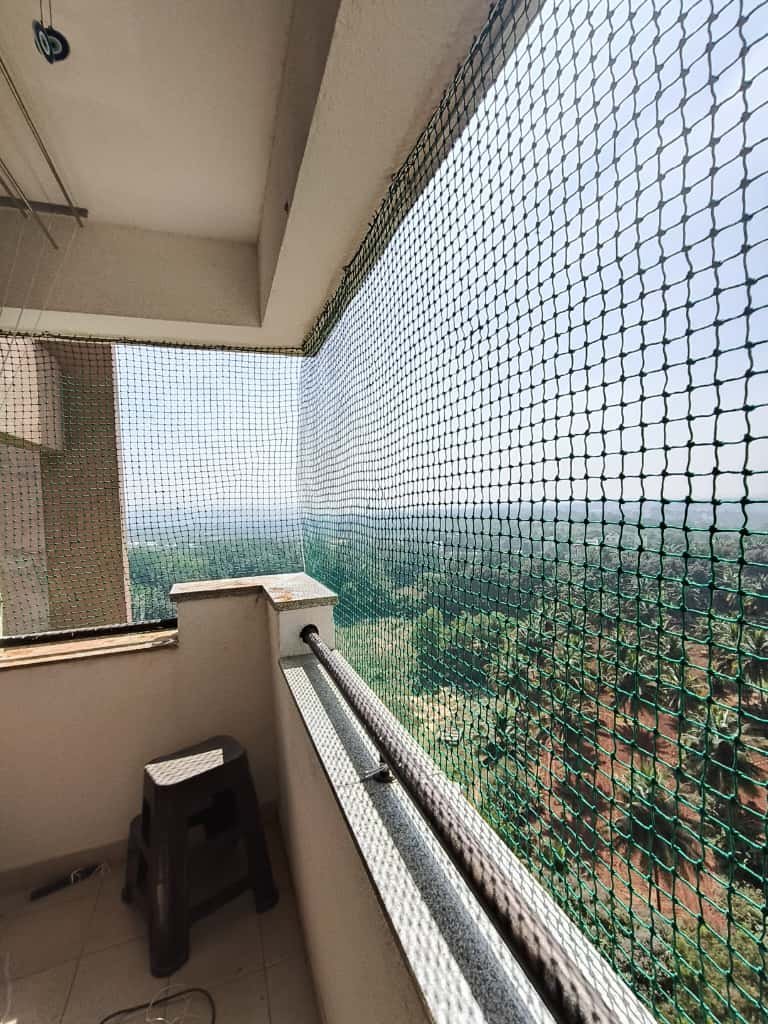 Balcony Safety Nets installation work